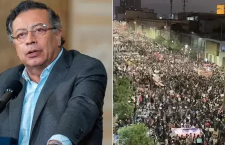 Gustavo Petro lament muerte de Eduardo Ruiz durante la marcha nacional.