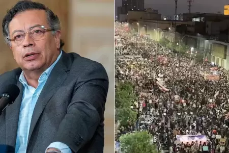 Gustavo Petro lament muerte de Eduardo Ruiz durante la marcha nacional.