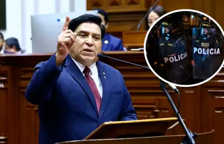 Ministro del Interior, Vicente Tiburcio, en el Congreso.