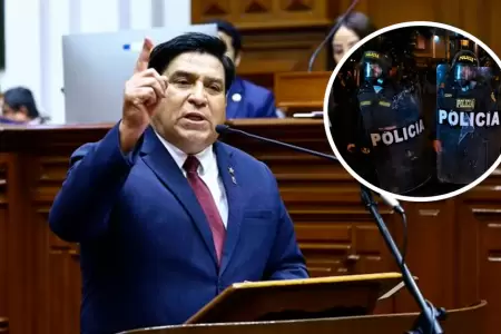 Ministro del Interior, Vicente Tiburcio, en el Congreso.