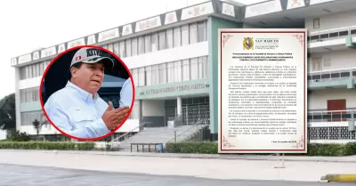 Facultad de Derecho de la UNMSM rechaza declaraciones de ministro del Interior