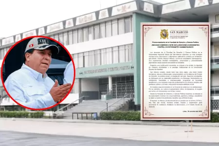 Facultad de Derecho de la UNMSM rechaza declaraciones de ministro del Interior