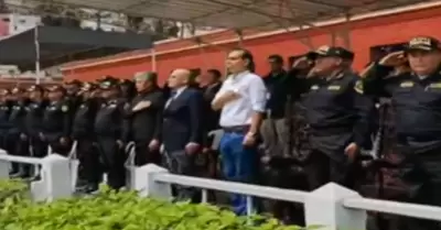 José Jerí participó en ceremonia de reconocimiento a la PNP.