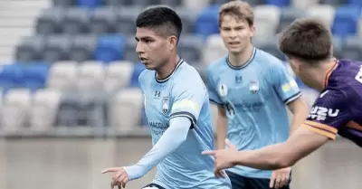 Piero Quispe debutó con el Sydney FC en la A League.