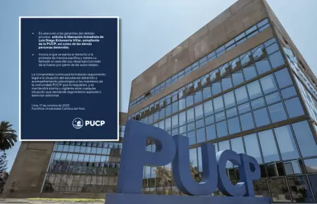 PUCP solicita liberacin inmediata de estudiante detenido en marcha nacional