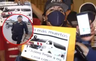 VES: Polica mostr SU ARMA para ahuyentar a conductores en protesta por muerte de chofer de combi