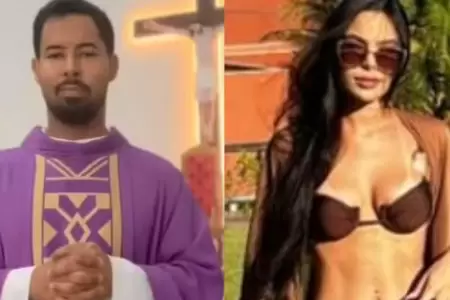 El sacerdote y la presunta novia infiel.