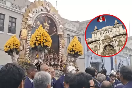 Congreso de la Repblica rindi honores al Seor de los Milagros