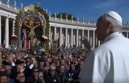 Papa Len XIV al encuentro del Seor de los Milagros.