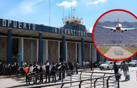 Mantenimiento de pista en aeropuerto de Cusco