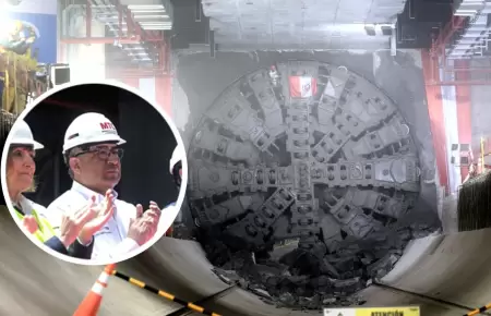 Tuneladora 'Delia' contina la construccin de la Lnea 2 del Metro de Lima.