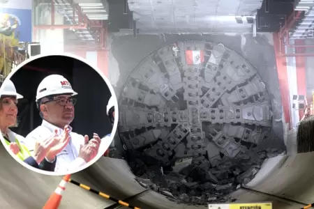 Tuneladora 'Delia' contina la construccin de la Lnea 2 del Metro de Lima.
