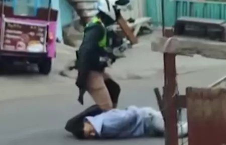 Agente de la PNP captura a sujeto que rob a joven en falso colectivo.