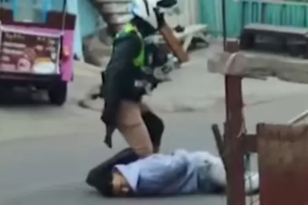 Agente de la PNP captura a sujeto que rob a joven en falso colectivo.