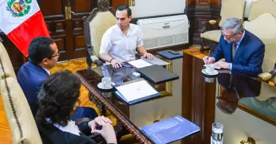 José Jerí se reunió con autoridades de los organismos electorales.