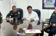 Vicente Tiburcio en reunin con altos mandos de la PNP: "No quiero informes, quiero resultados"