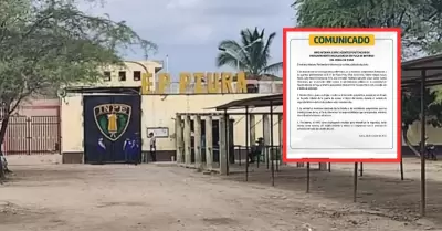 Investigan a cinco agentes penitenciarios por fuga en penal de Piura