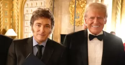Javier Milei junto a Donald Trump.