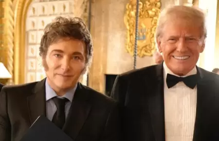 Javier Milei junto a Donald Trump.