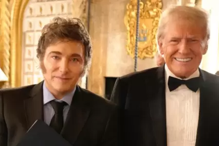 Javier Milei junto a Donald Trump.