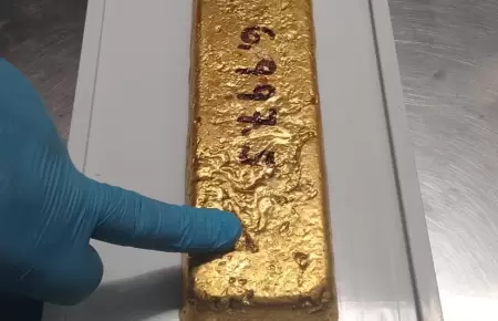 Incautan barra de oro ilegal valorizada en ms de S/3 millones que iba a ser env