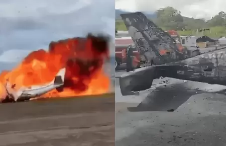 Dos personas fallecieron tras despegue fallido de avioneta