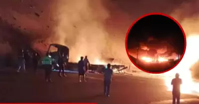 Tragedia en Arequipa: Chofer murió en incendio tras choque entre camiones en la