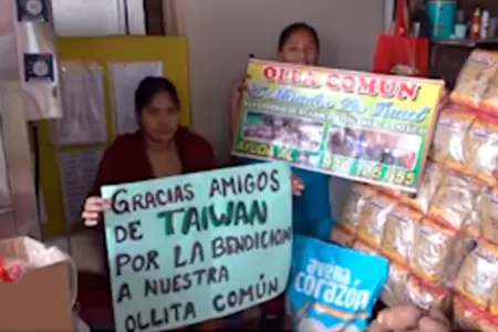 Exitosa y Taiwn realizan donacin a olla comn 'El Mirador de Israel'.