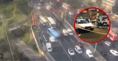 San Borja: Taxista muere atropellado tras discusión con chofer de bus en Panamer
