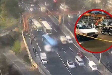 San Borja: Taxista muere atropellado tras discusin con chofer de bus en Panamer