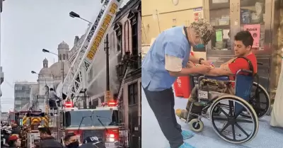 Cuatro bomberos heridos por incendio
