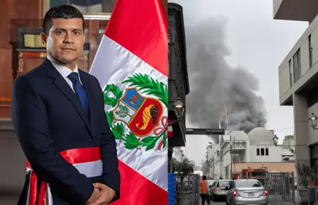 El ministro de Vivienda se pronunció sobre el incendio cercano al Congreso