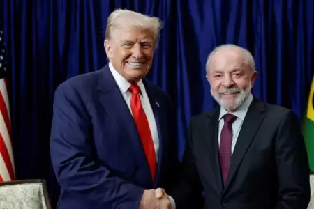 Donald Trump y Luiz Incio Lula da Silva en su encuentro en Malasia.