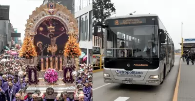 ATU da a conocer rutas del transporte público en procesión del Cristo Moreno