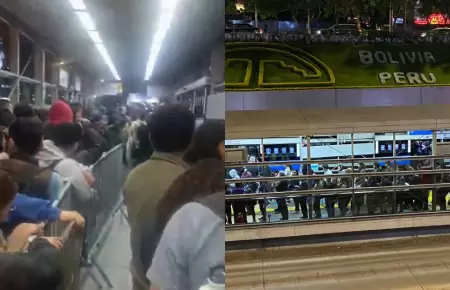 Largas colas en estaciones del Metropolitano.