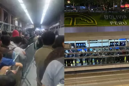 Largas colas en estaciones del Metropolitano.