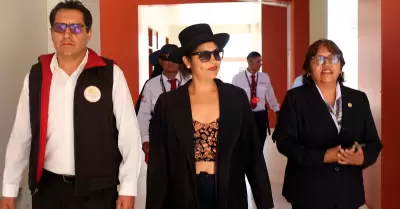 Magaly Solier recibe homenaje en Huanta.