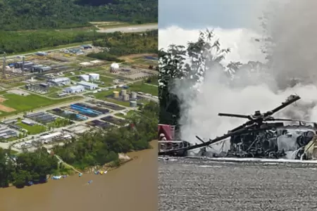 Accidente de helicptero en planta de gas en Cusco.