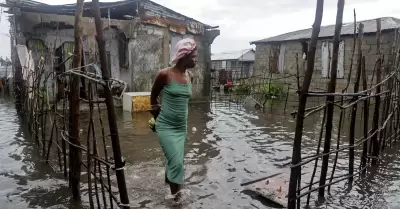 Damnificada por el huracán Melissa.