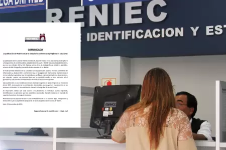 Reniec reafirma su postura tras publicacin de Lista de Padrn Inicial