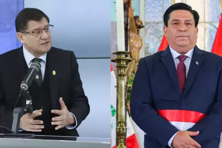 Jorge Chvez Cotrina elogi al ministro del Interior, Vicente Tiburcio.