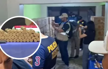 'Los Detonadores de Comas' fueron intervenidos con 35 mil cartuchos de dinamita.