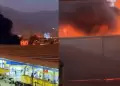 Incendio se registra en el mercado Unicachi en Comas: Cuatro unidades de bomberos atienden la emergencia