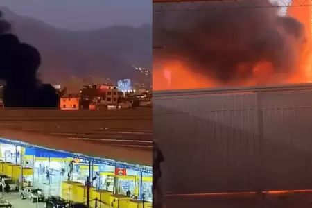 Incendio se registra cerca al mercado Unicachi en Comas