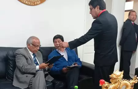 Aníbal Torres y Pedro Castillo detenidos el 7 de diciembre de 2022.