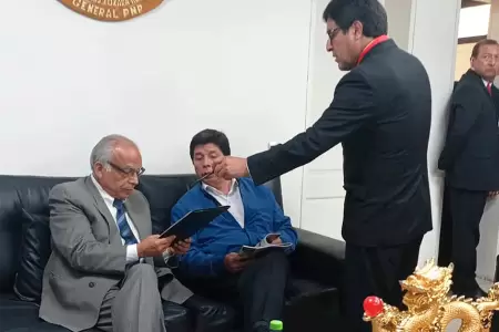 Anbal Torres y Pedro Castillo detenidos el 7 de diciembre de 2022.