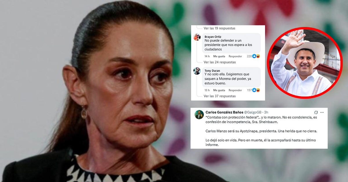 México: Usuarios exigen la RENUNCIA de presidenta Claudia Sheinbaum tras asesinato de un alcalde