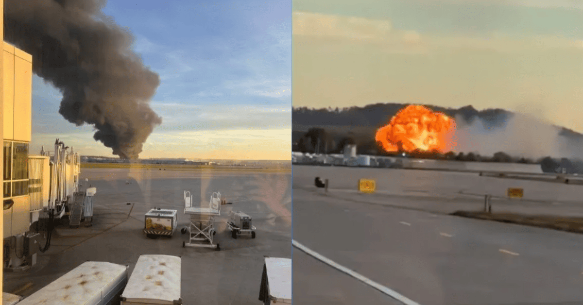 Accidente aéreo en EE.UU.: Se estrella avión de carga en el aeropuerto de Louisville y ocasiona enorme incendio