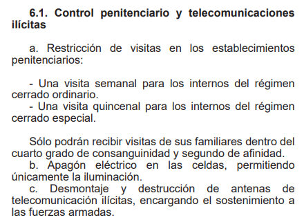 Control Penitenciario y telecomunicaciones ilícitas.