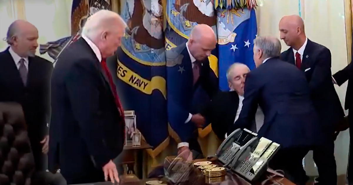 Casa Blanca: Hombre se desmaya durante anuncio de Donald Trump